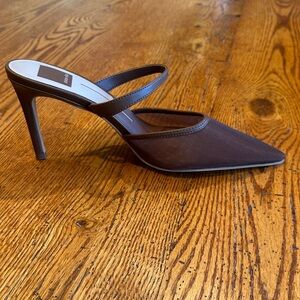 Dolce Vita Dark Brown Katik Mesh Pointed Toe Mules